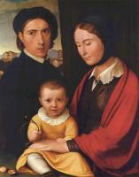 Johann Friedrich Overbeck - Self-portrait with family